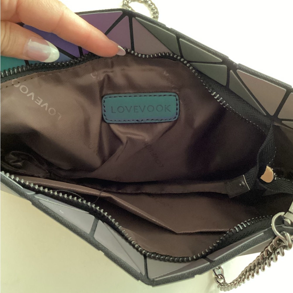 Lovevook Geometric Purple Crossbody Bag nwt - Picture 4 of 4